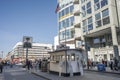 BERLIN, GERMANY, APRIL 7, 2018: the Checkpoint Charlie memorial and museum in FriedrichstraÃÅ¸e, many unidentified tourists